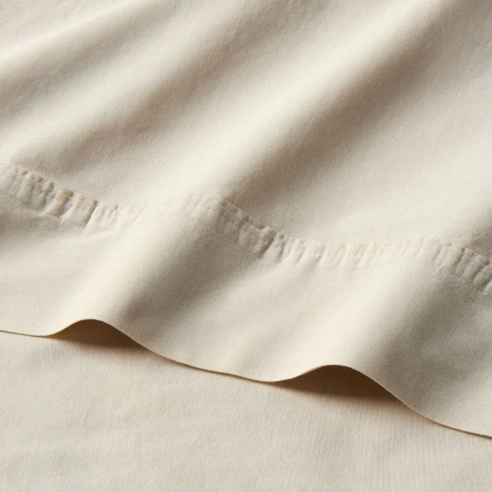 Threshold 250 Thread Count Organic Cotton Percale 4-Piece Sheet Set